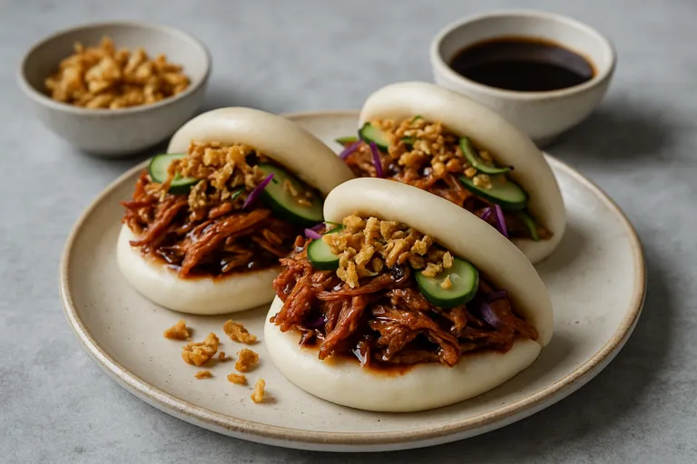 Luchtige bao buns met sappig pulled pork en knapperige toppings uit je eigen keuken