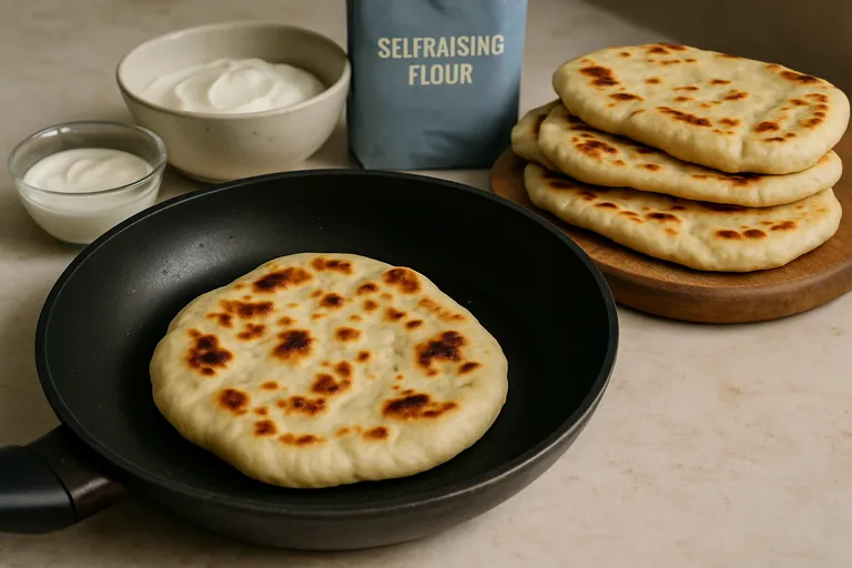 Luchtige naan uit de pan, klaar voordat je oven op temperatuur is