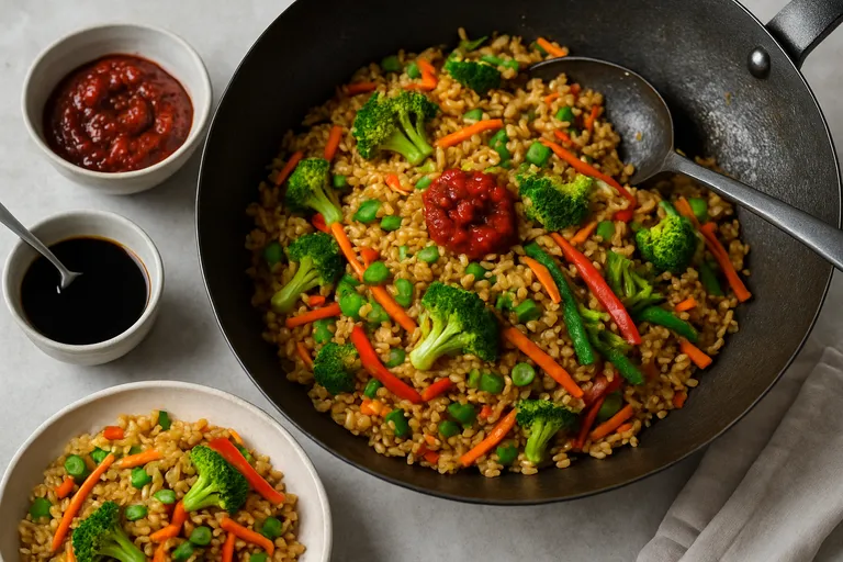 Snelle nasi met veel groenten zonder pakjes geïnspireerd op Mind your feed