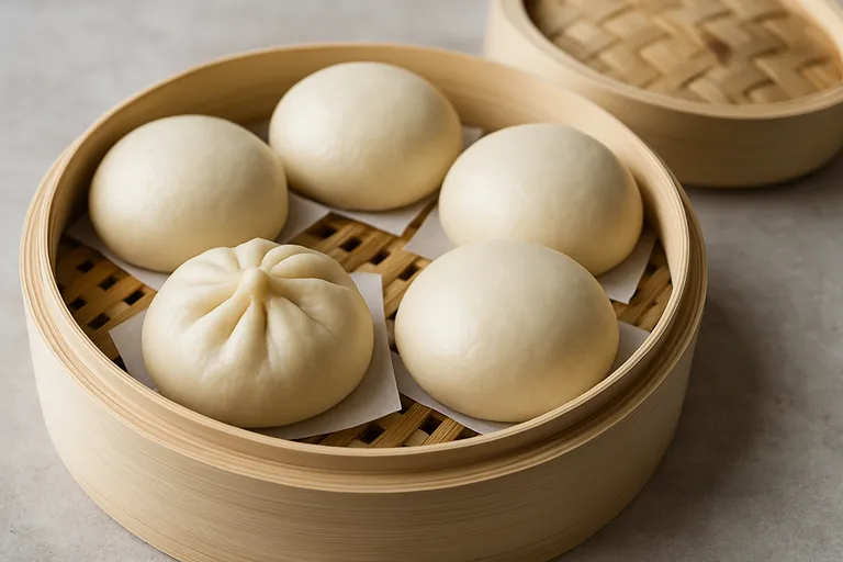 Stapsgewijs steamed buns maken