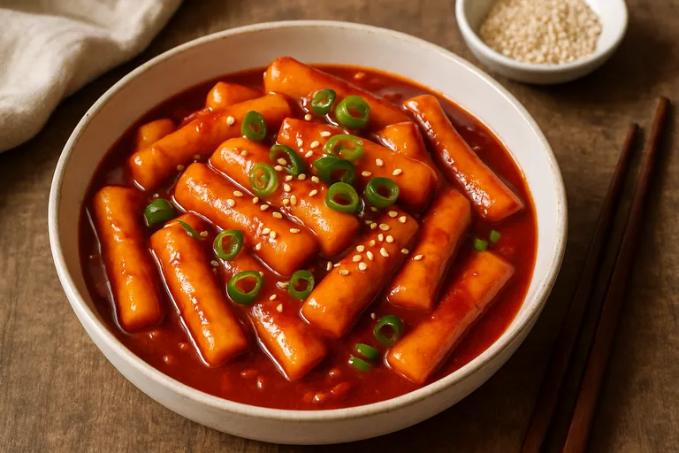 Tteokbokki uit je eigen keuken: pittig, chewy en onweerstaanbaar in rijke gochujangsaus