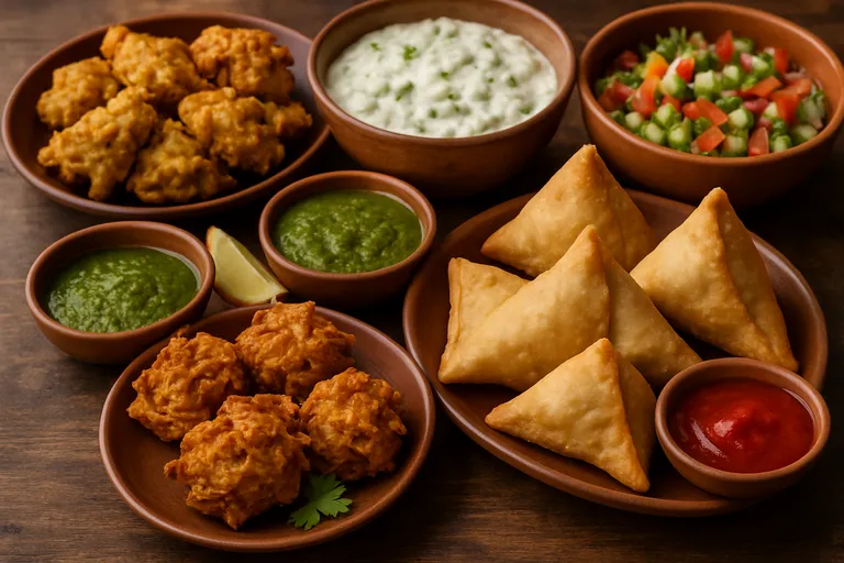 Verleidelijke indiase hapjes en kruidige voorgerechten voor een onweerstaanbare eerste gang