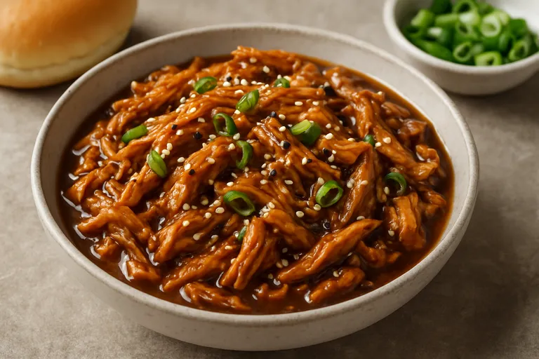 Wat is aziatische pulled chicken?